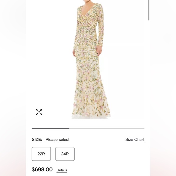 Mac Duggal sequin floral gown NWT - Picture 1 of 1